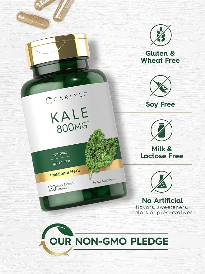 Carlyle Nutritionals Kale Extract 800mg | 120 Capsules