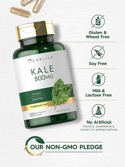 Carlyle Nutritionals Kale Extract 800mg | 120 Capsules