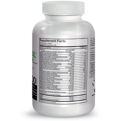 Bronson Vitamins Fortified Vitamin & Mineral Insurance Formula® Once Daily 100 Tabs