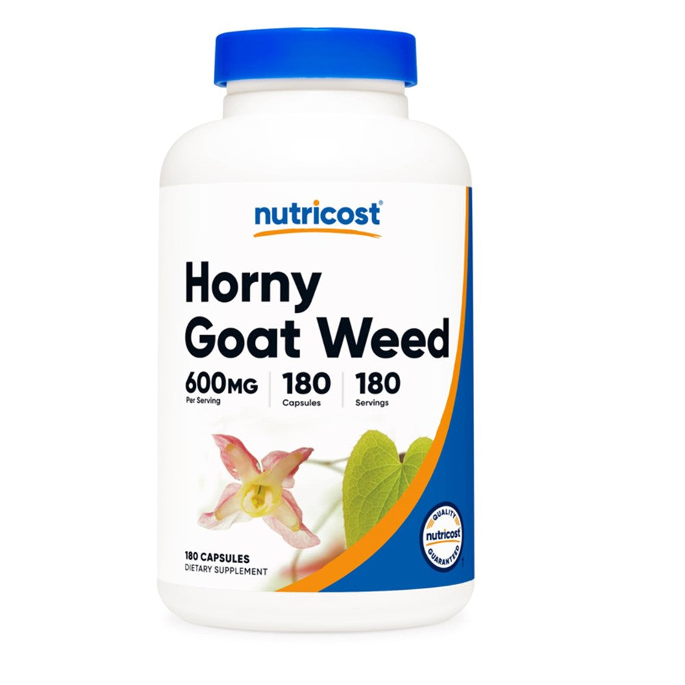 Nutricost Horny Goat Weed 600mg – 180 Capsules | Energy, Stamina & Performance Support