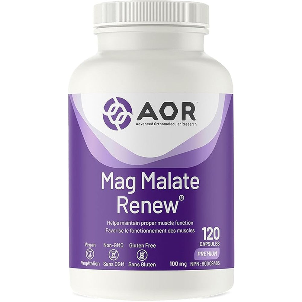 AOR Mag Malate Renew – Advanced Muscle & Energy Support (120 Capsules)
