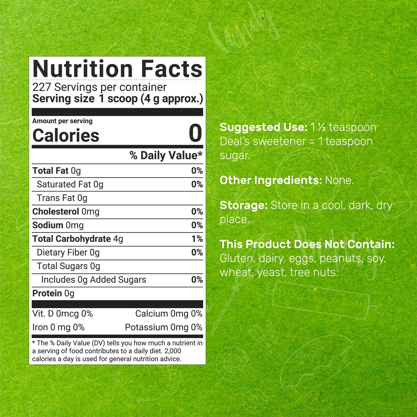 Deal Supplement Allulose Sweetener – Natural Sugar Substitutes, No Aftertaste 2Ib
