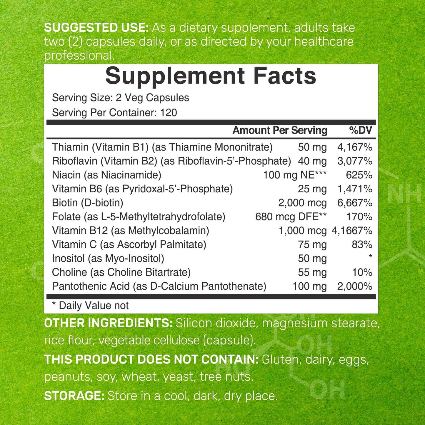 Deal Supplement Bioactive Vitamin B Complex, 240 Veggie Capsules