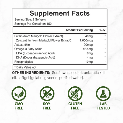 Deal Supplement Lutein and Zeaxanthin , 40mg Per Serving, 300 Softgels