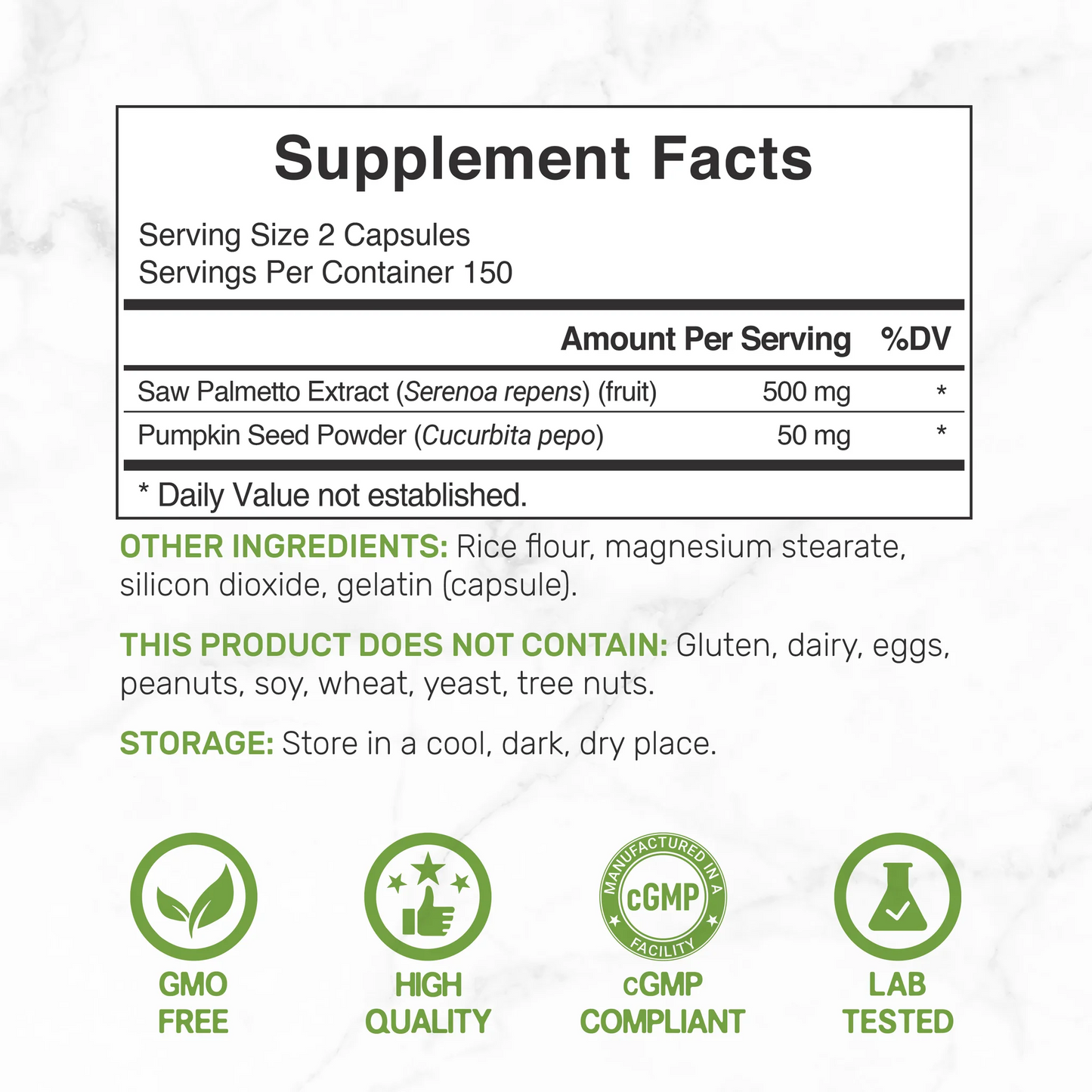 Deal Supplement Saw Palmetto Supplement 5000mg with Pumpkin Seed, 300 Capsules