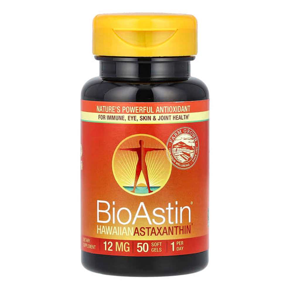 Bio Astin Hawaiian Astaxanthin 12mg Antioxidant  50 Softgels