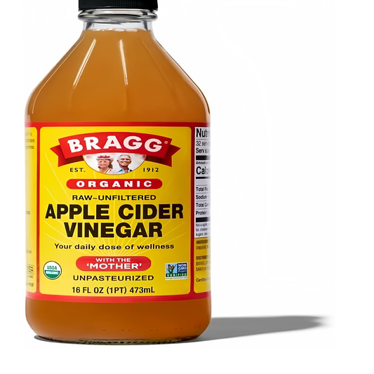 Bragg Organic Apple Cider Vinegar with Mother – Raw, Unfiltered & Unpasteurized | 32 fl oz (946ml)