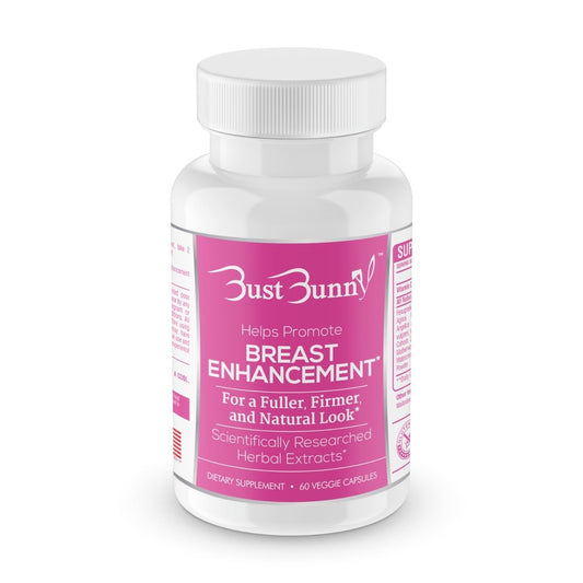 Bust Bunny - Breast Enhancement Supplement | Natural Herbal Formula for Fuller & Firmer Look | 60 Veggie Capsules