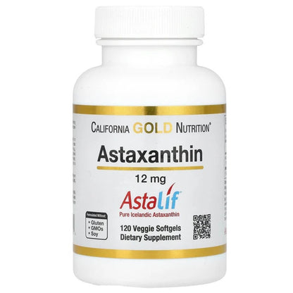 California Gold Nutrition Astaxanthin 12mg - Astalif Pure Icelandic Antioxidant