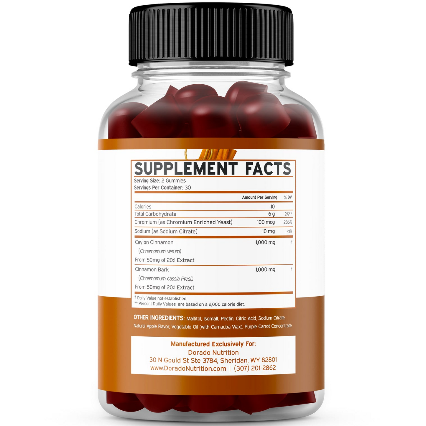 Dorado Nutrition Ceylon Cinnamon 60 Gummies