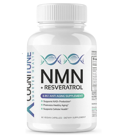 CogniTune NMN + Resveratrol 1115mg 60 Vegan Capsules