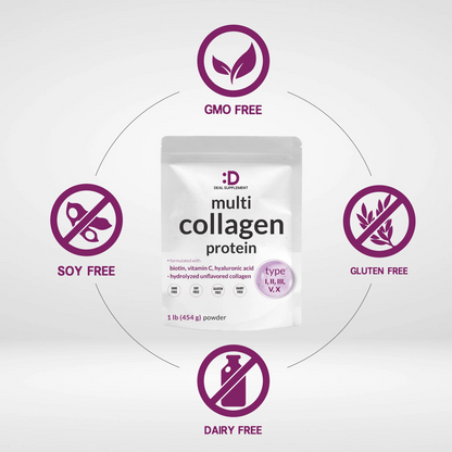 Deal Supplement Multi Collagen Protein Powder , 1Lb