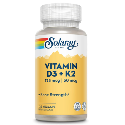 Solaray Vitamin D3 + K2 – Bone & Heart Health