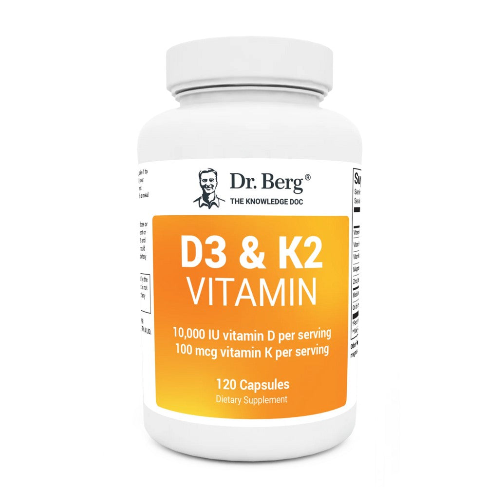 Supports immune health and bone strength with 10,000 IU of Vitamin D3 and 100 mcg of Vitamin K2 per serving. Non-GMO, high-quality dietary supplement.