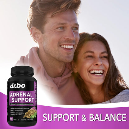 DR. BO Adrenal Support & Colon Cleanse with Ashwagandha & L Tyrosine 60 Capsules