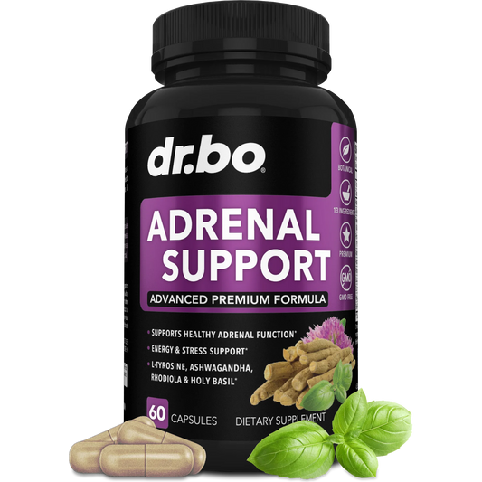 DR. BO Adrenal Support & Colon Cleanse with Ashwagandha & L Tyrosine 60 Capsules