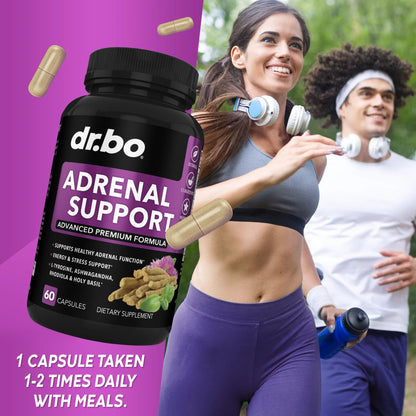 DR. BO Adrenal Support & Colon Cleanse with Ashwagandha & L Tyrosine 60 Capsules
