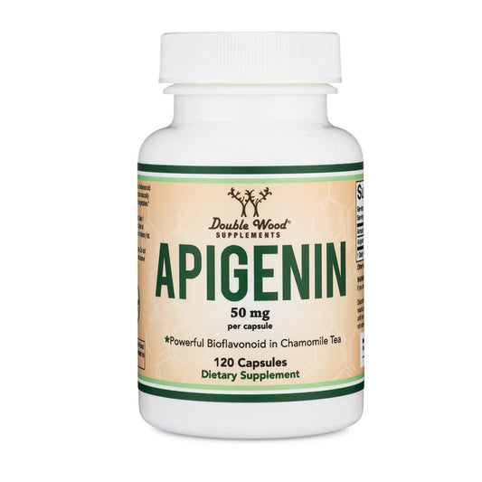 Double Wood Supplements Apigenin – Powerful Bioflavonoid for Cognitive & Cellular Health | 50mg, 120 Capsules