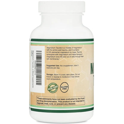 Double Wood Magnesium Taurate 1500mg – Heart & Brain Health Support