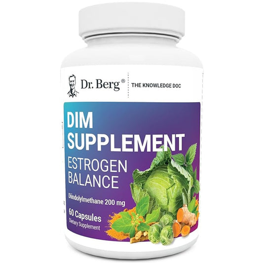 Dr. BergⓇ DIM Supplement – 200mg Estrogen Balance Formula (60 Capsules)