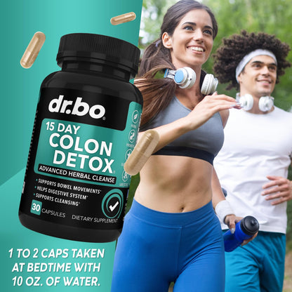 Dr.Bo 15 Day Colon Detox Advance Herbal Cleanser 30 Capsules