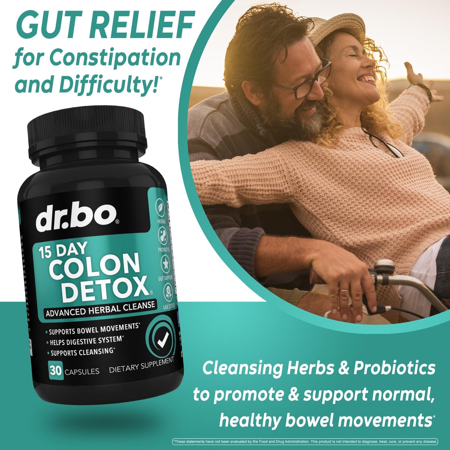 Dr.Bo 15 Day Colon Detox Advance Herbal Cleanser 30 Capsules