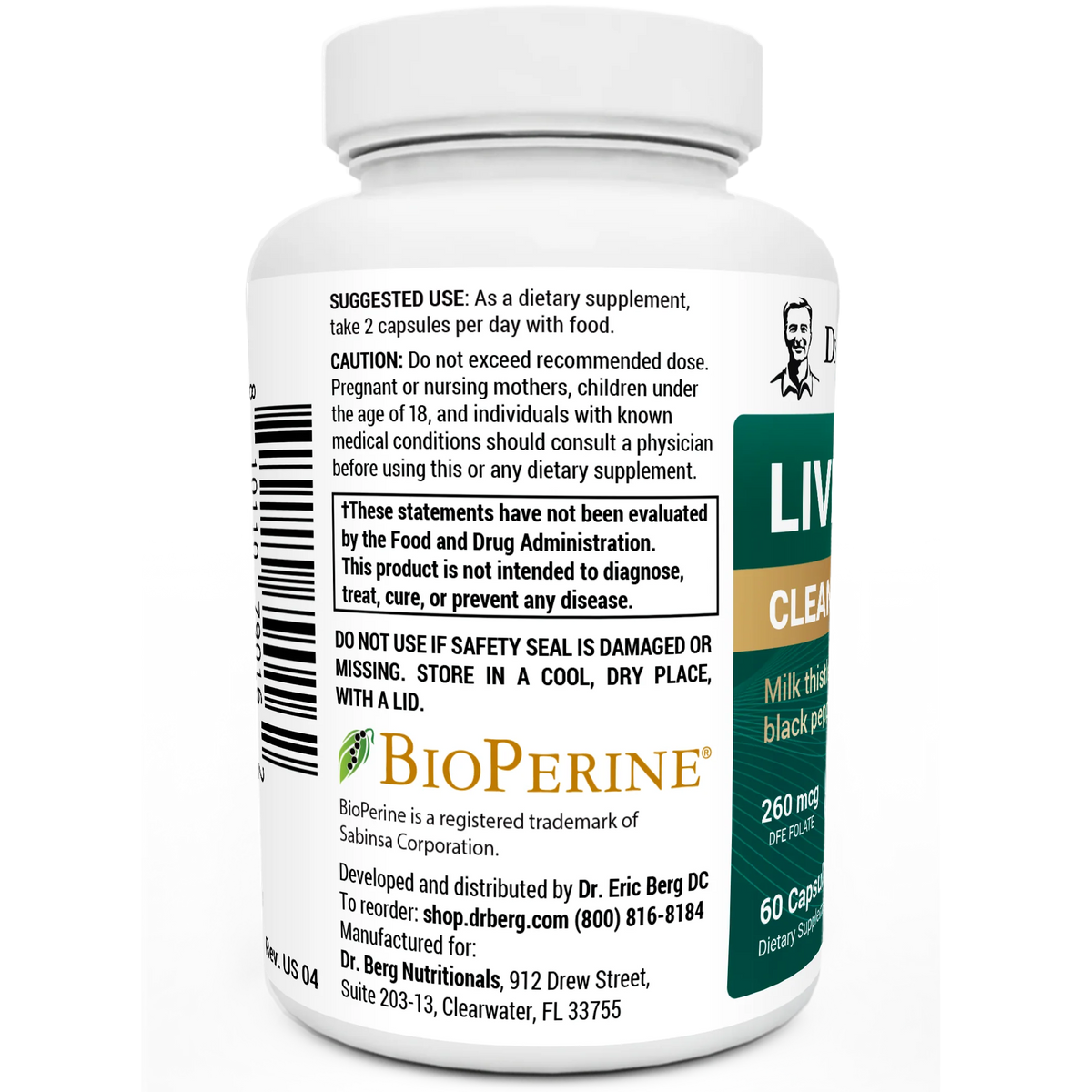 Dr. Berg Liver Cleanse & Detox Support – 60 Capsules