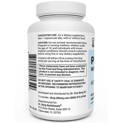 Dr. Berg Probiotic Supplement (60 Billion Cf Us) 30 Caps