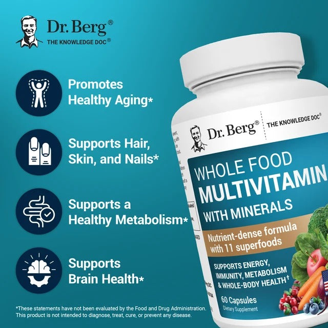 Dr. Berg Whole Food Multivitamin with Minerals 60 Caps