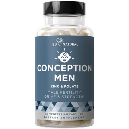Eu Natural Conception Men — Zinc & Folate Formula for Male Fertility, Drive & Vitality