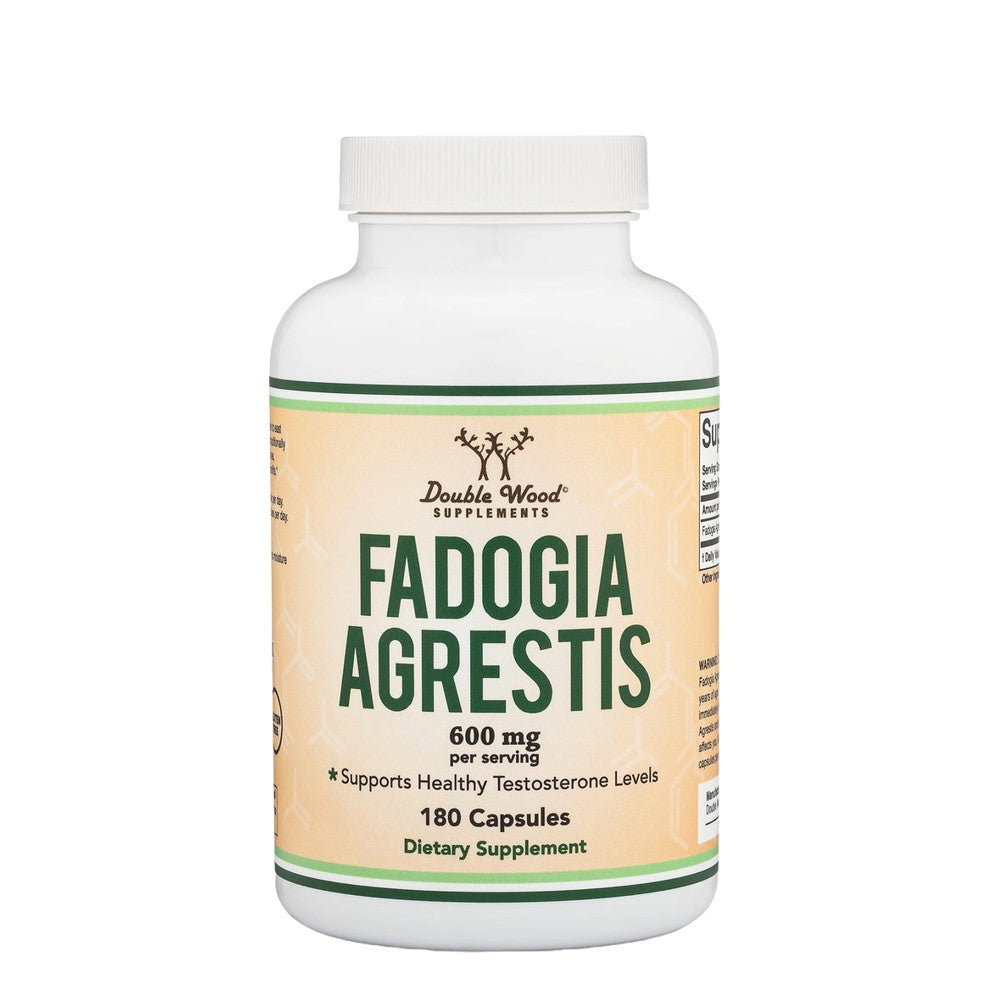 Double Wood Supplements Fadogia Agrestis 600mg - Men's Health Dietary Supplement (180 Capsules)