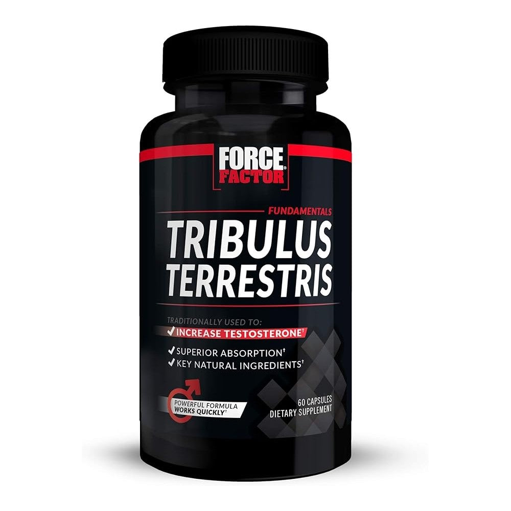 Force Factor Fundamentals Tribulus Terrestris - Natural Testosterone Booster - 60 Capsules - Powerful Formula for Superior Absorption & Quick Results