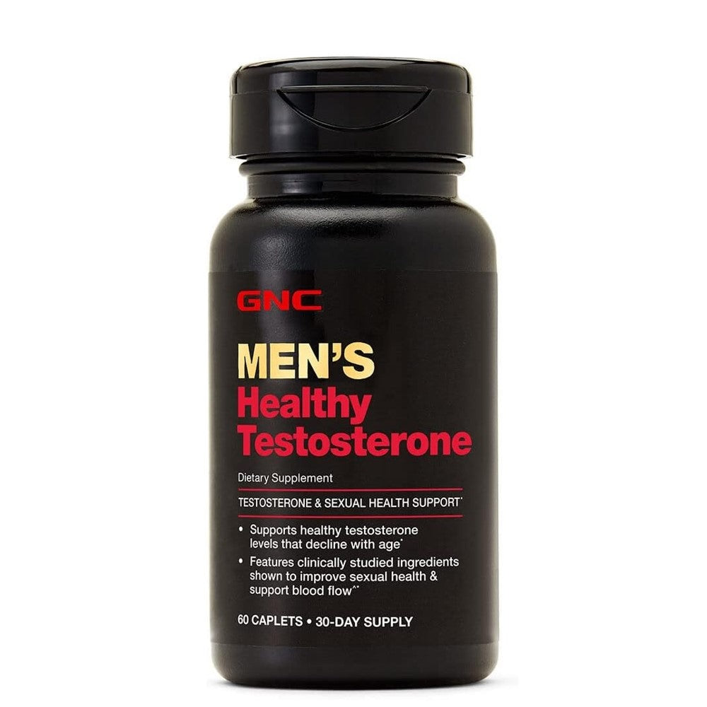 Gnc Men's Healthy Best Testosterone Booster Supplements & Sexual Health Support - 60 Caplets (30-Day Supply)