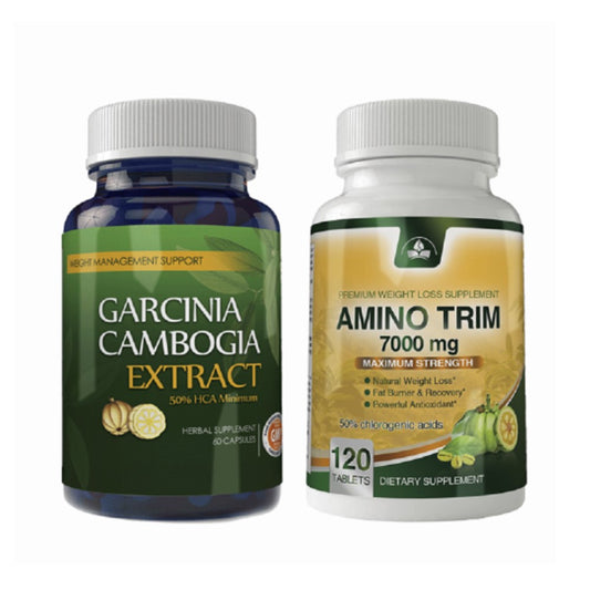 Amino Trim Garcinia Cambogia Extract – 7000mg Maximum Strength Weight Management Support | 120 Tablets