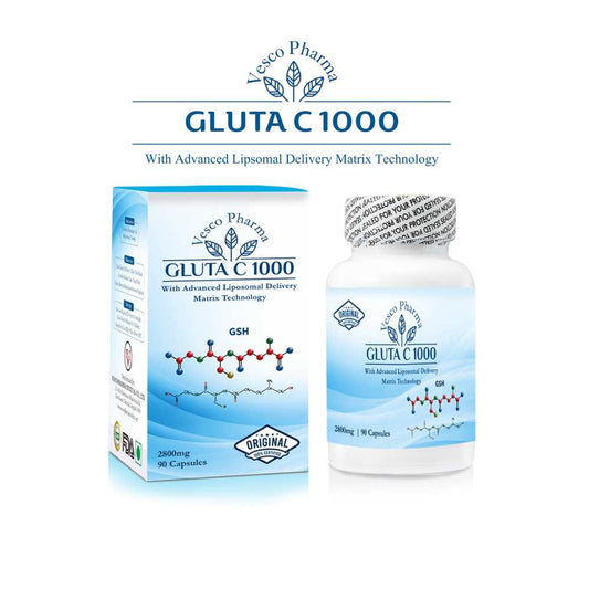 Vesco Pharma Gluta-C 1000 Advanced Glutathione Formula for Skin Health