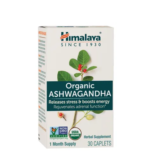 Himalaya Organic Ashwagandha – Stress Relief & Energy Support | 60 Caplets