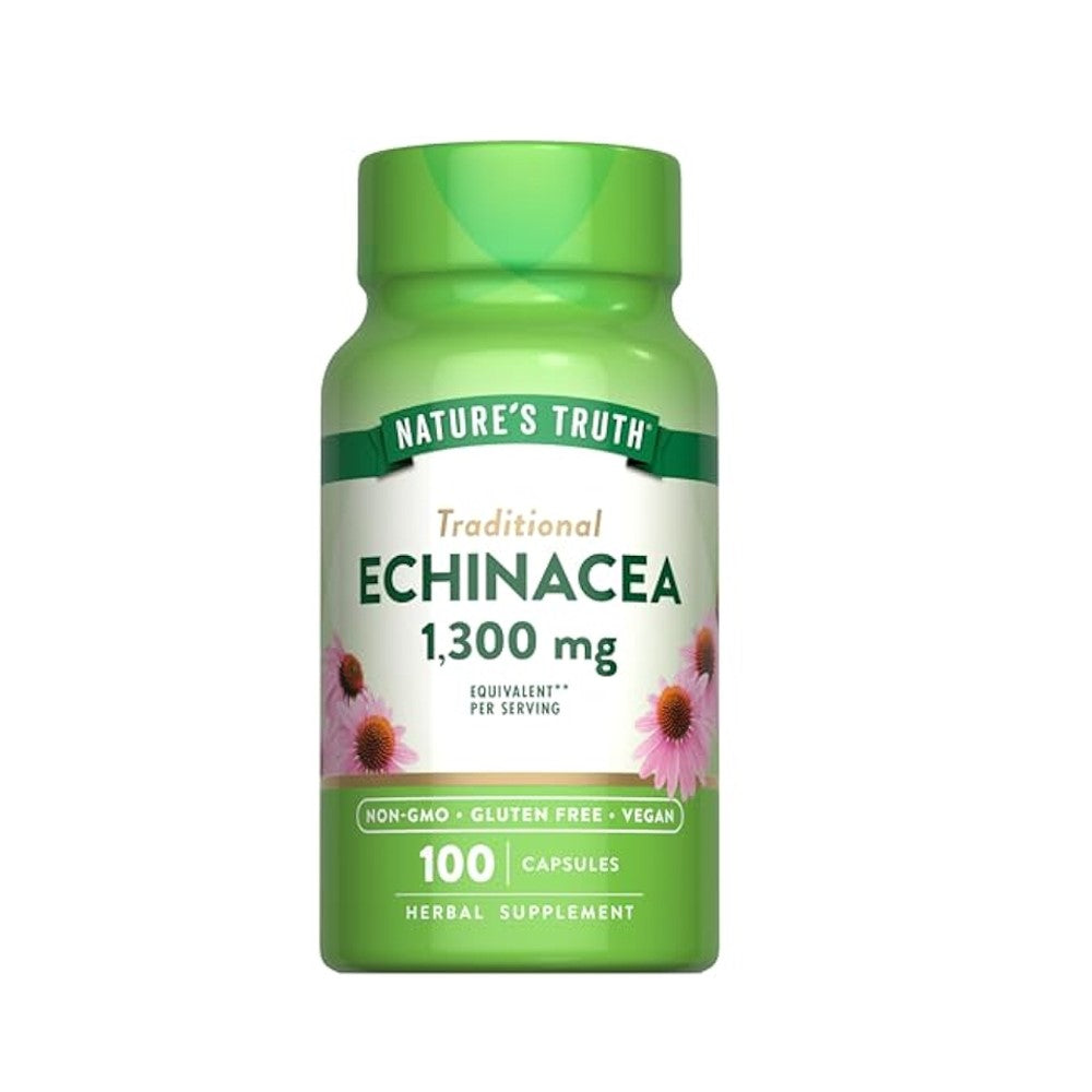 Nature's Truth Echinacea 1300mg – Traditional Herbal Immune Support Supplement