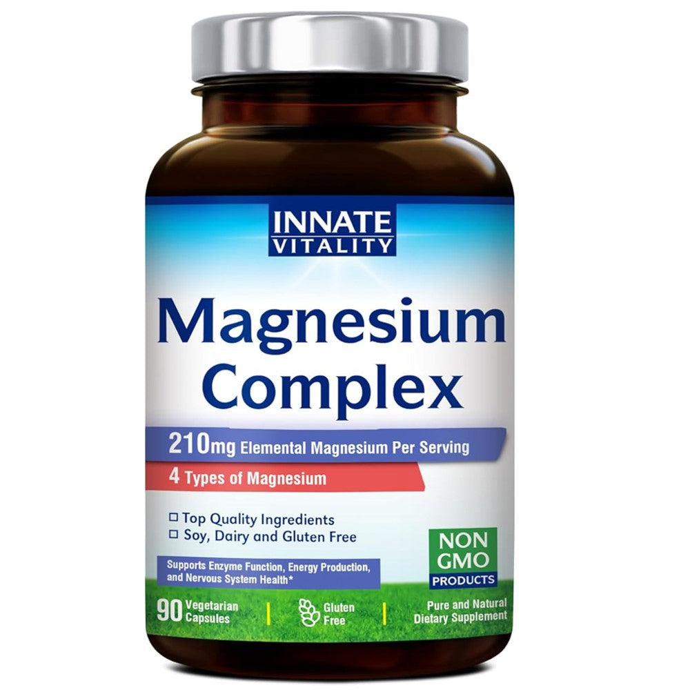 Innate Vitality Magnesium Glycinate 500mg – Advanced Mineral Compound | High Absorption | 120 Vegetarian Capsules