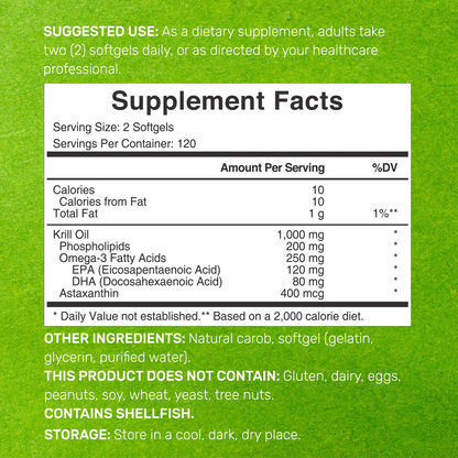 Deal Supplement Antarctic Krill Oil, 1,000mg Per Serving, 240 Softgels