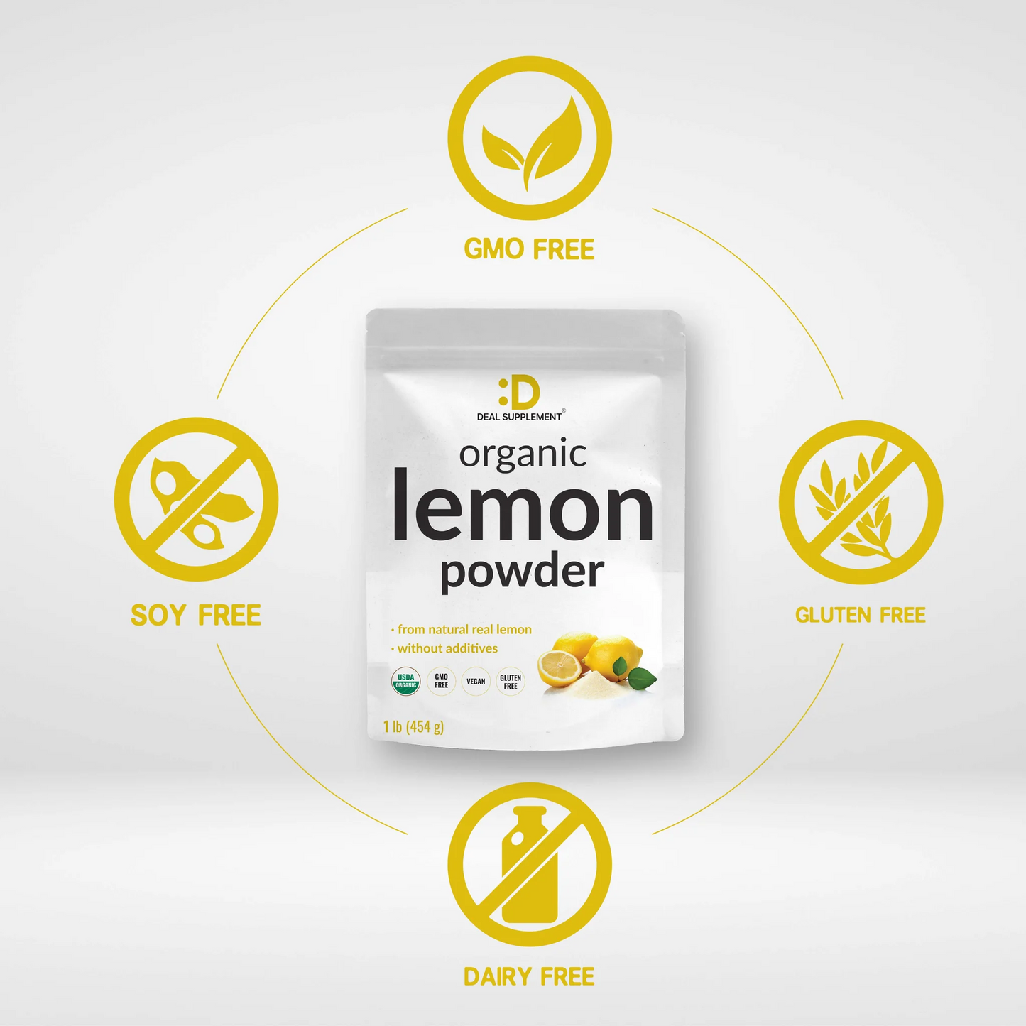 Deal Supplement Organic Lemon Powder, 1lb