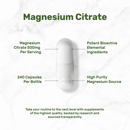 Deal Supplement Magnesium Citrate 500mg, 240 Capsules