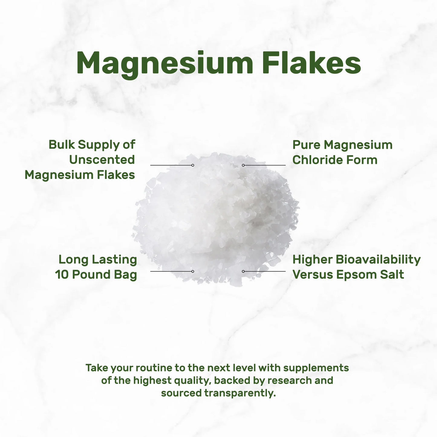 Deal Supplement Unscented Magnesium Flakes, 10lbs