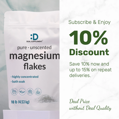 Deal Supplement Unscented Magnesium Flakes, 10lbs