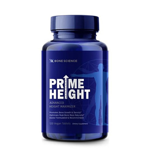 Bone Science Prime Height – Advanced Height Maximizer | Promotes Bone Growth & Density | 120 Vegan Tablets
