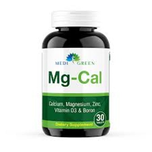 MediGreen Mg-Cal | Calcium, Magnesium, Zinc, D3 & Boron