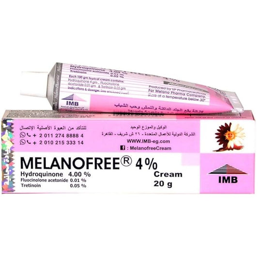 MelanoFree® Triple Action Cream – 4% Hydroquinone, Tretinoin & Fluocinolone (20g)