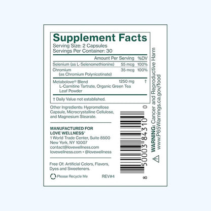 Metabo Love® by Love Wellness – Energy & Thyroid Support Formula