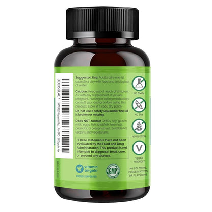 NATURELO Magnesium Glycinate Chelate Complex  200 mg Magnesium with Organic Vegetables