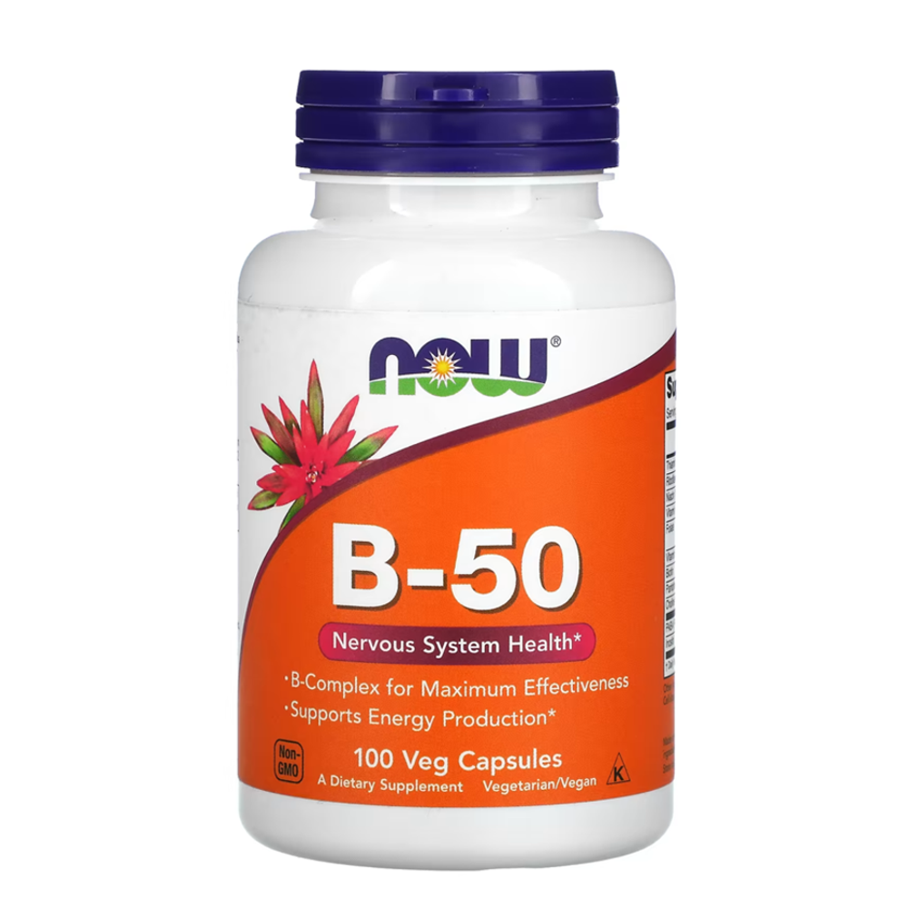 B-50 Complex – Nervous System & Energy Support | High-Potency B-Vitamin Supplement – 250 Vegetarian Tablets