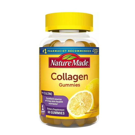 Nature Made Collagen Gummies with Vitamin C, Zinc, Biotin – 60 Count | Skin & Wellness Support